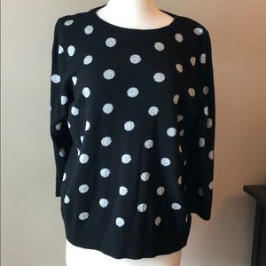 Talbots 3/4 sleeve  embellished sweater